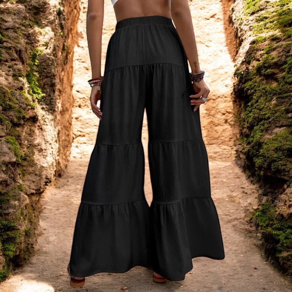 NWT  Breezaya Black Wide-Leg Pants